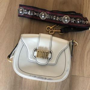 Dior D-fence bag in white with bag strap